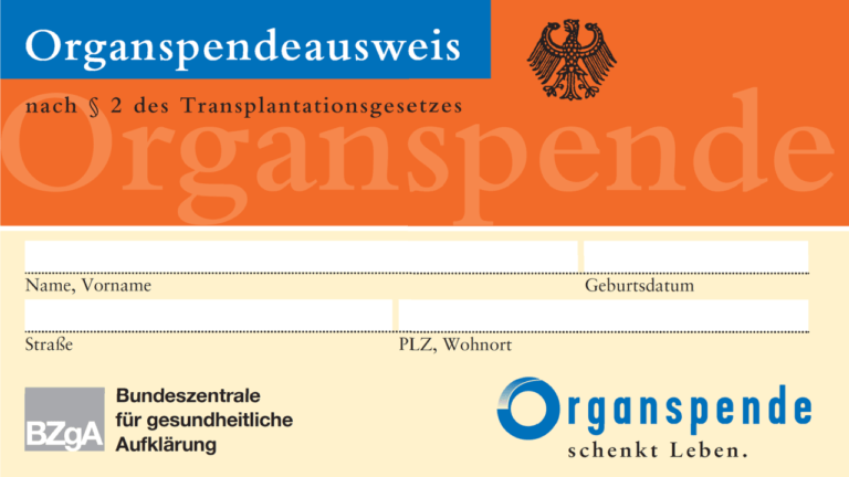 Deutscher Organspendeausweis