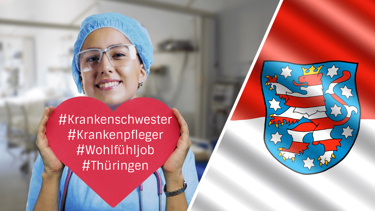 Krankenschwester-Krankenpfleger-Job-In-Thüringen-Fahne-Text